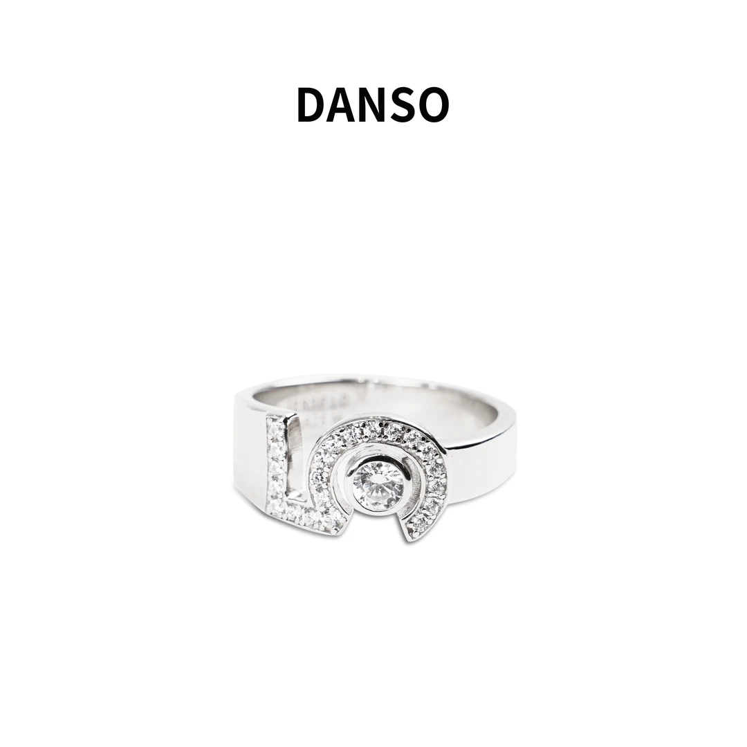 925银戒指  DANSO  纯数字5字钻戒指时尚个性戒指JZ0005