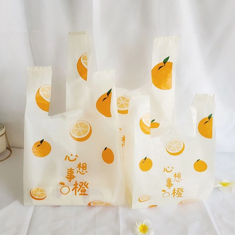 水果打包袋外卖打包背心袋烘焙塑料袋子一次性袋子超市商用食品袋