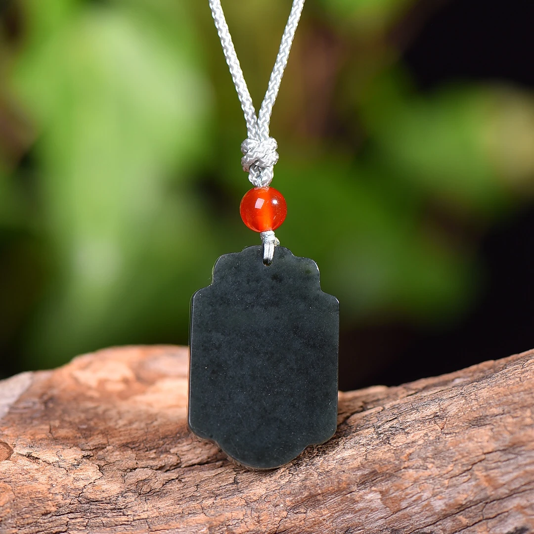 精品新中式和田青玉平安吊坠