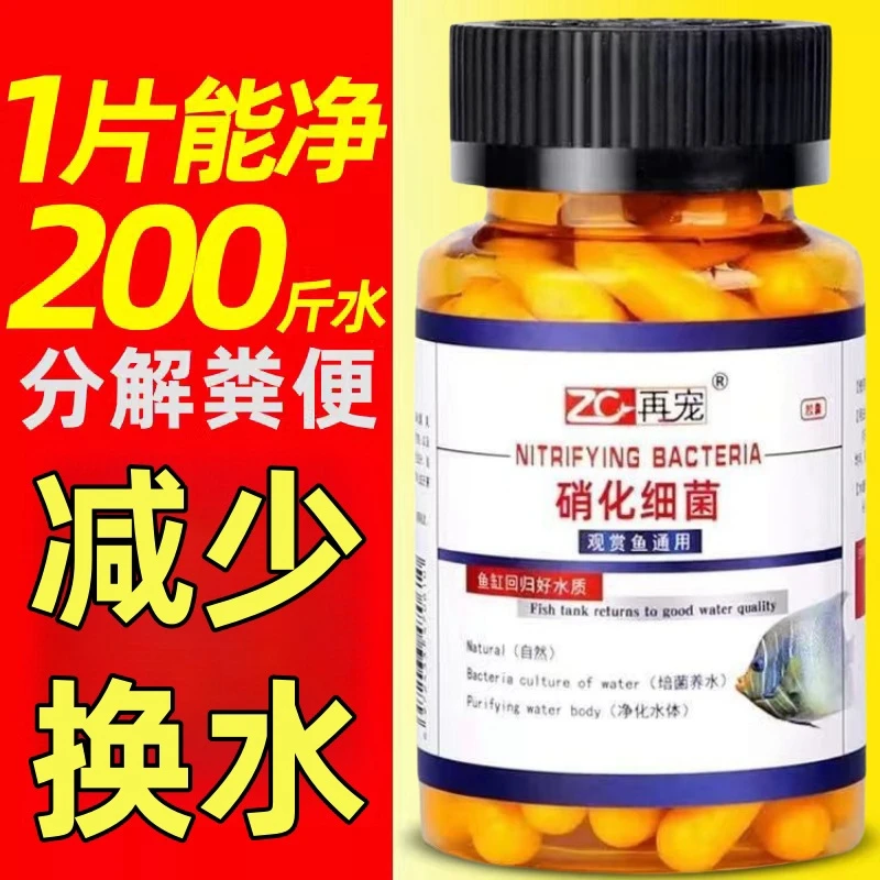 硝化细菌胶囊鱼缸养鱼专用净化水质稳定生态净水剂必备养鱼用品
