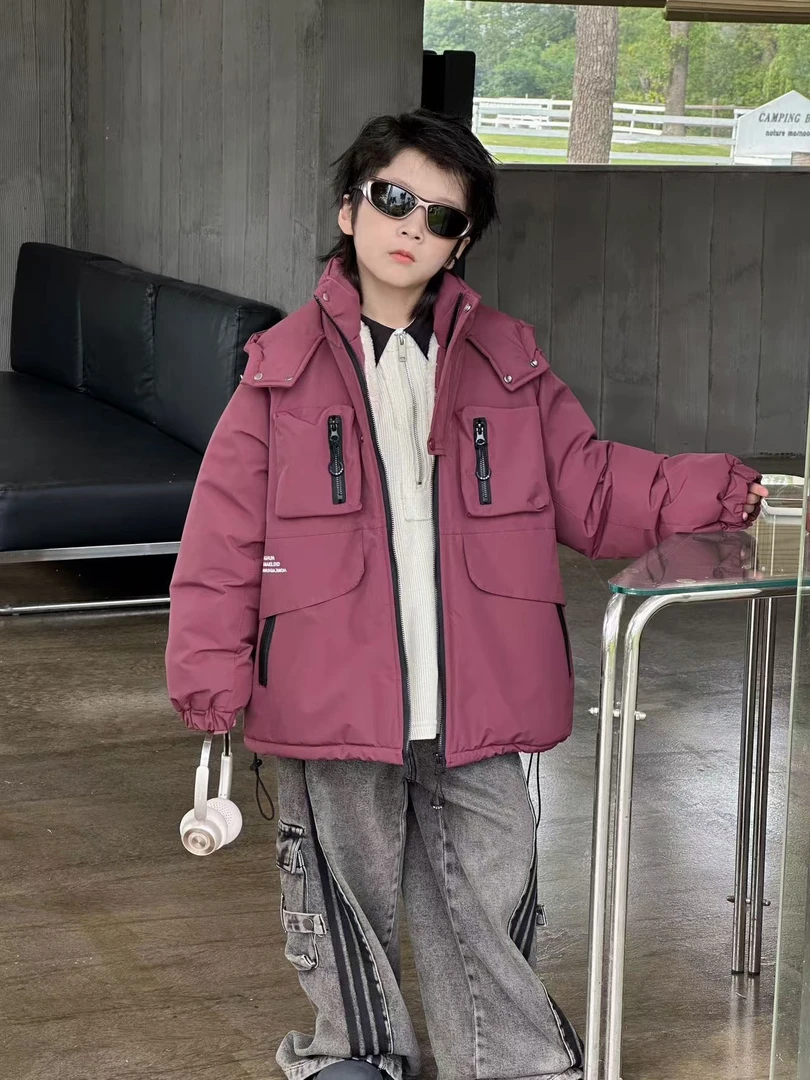 现货Z100女童冬季加绒夹棉外套