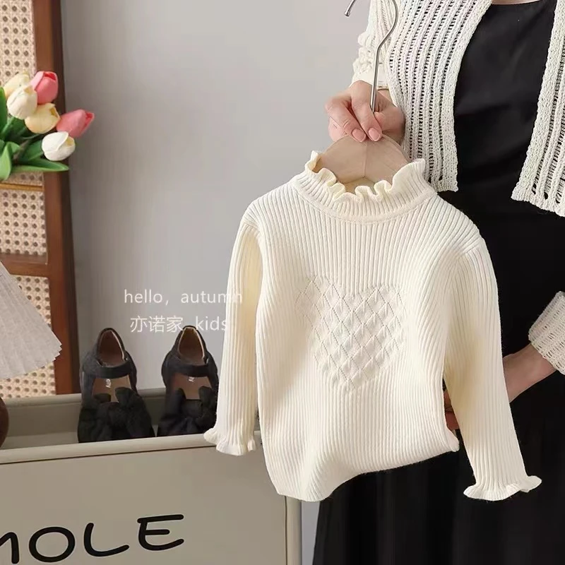 现货AK877女童冬季爱心毛衣