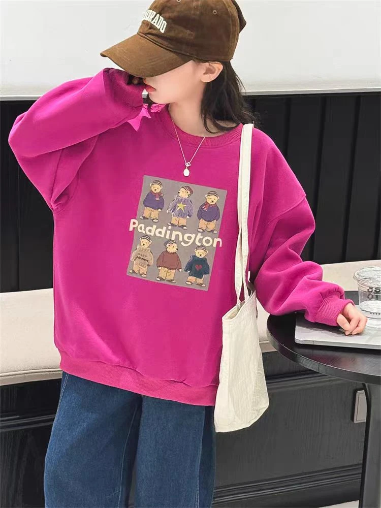 现货X930女童秋季印花卫衣