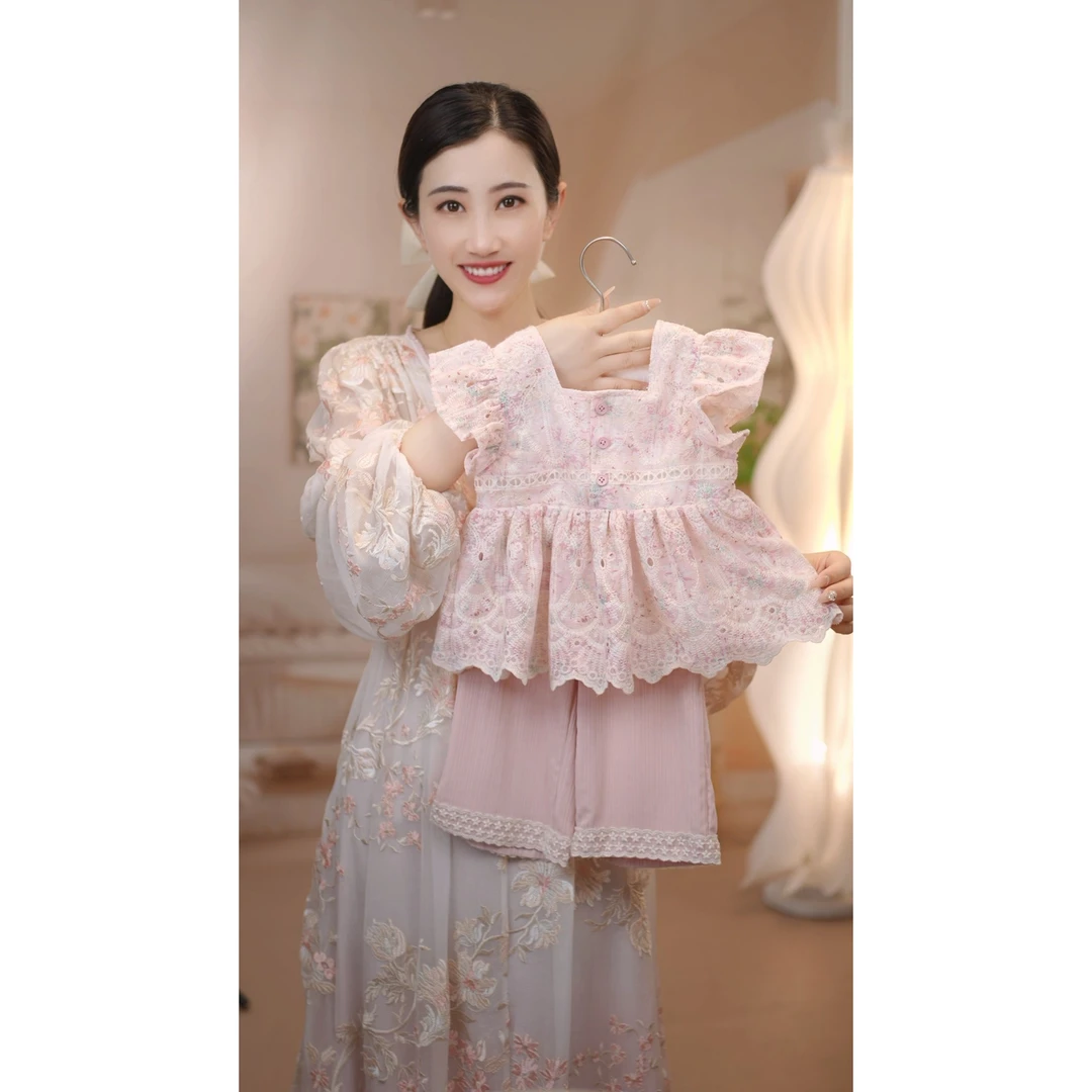 现货AC808 女童套装洋气儿童节时尚薄款夏季小童