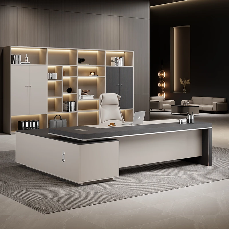 高档总裁办公桌椅组合简约现代经理桌大班台办公室老板桌