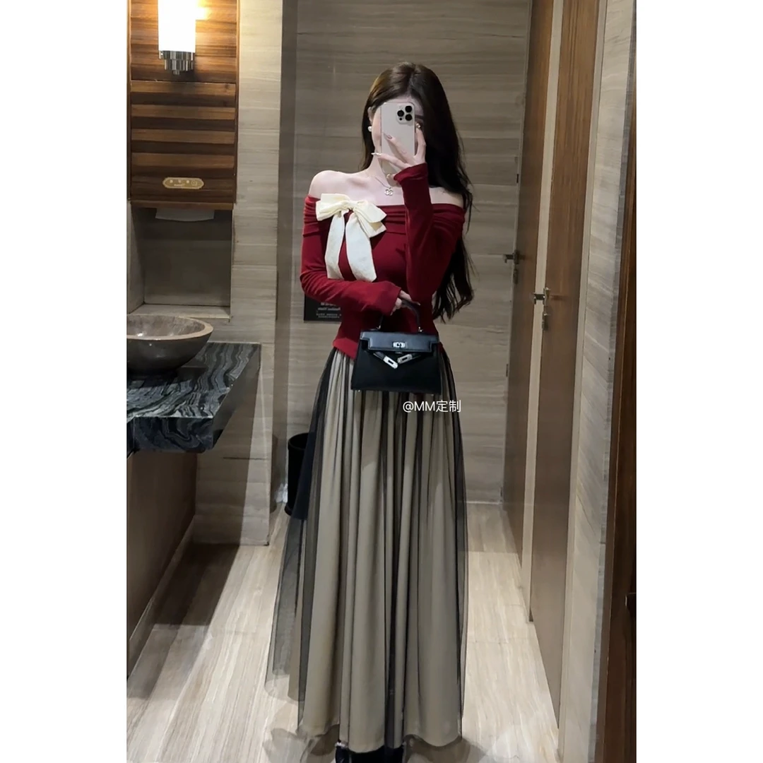 【心动奔约】2024新款冬季法式气质性感穿搭显瘦半裙A224