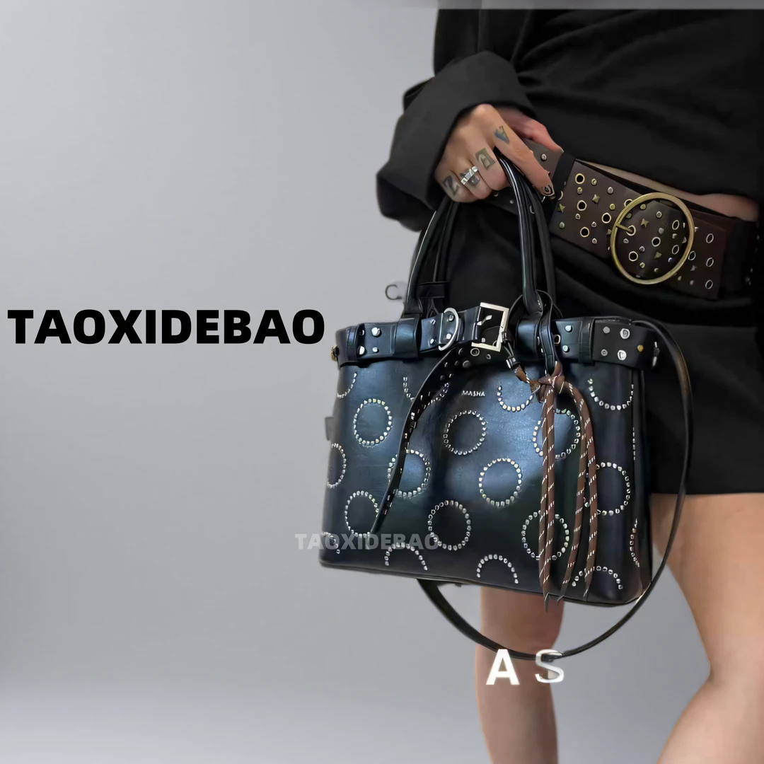 TAOXIDEBAO_小众定制单肩斜跨包 玛莎 71280 黑色（大号）