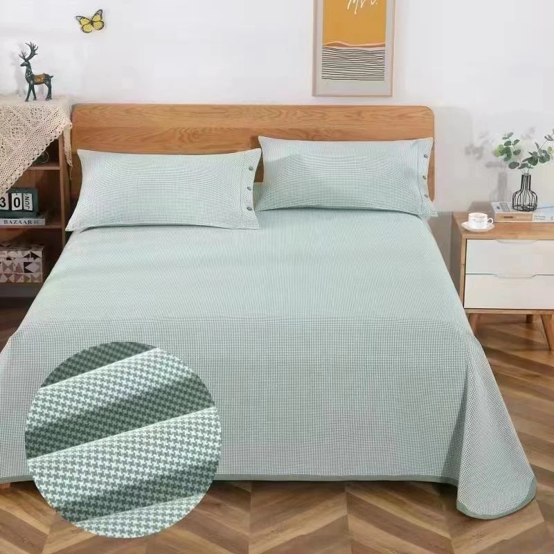 得【A类母婴】高端精梳棉老粗布凉席全棉色织吸汗透气双面软凉席