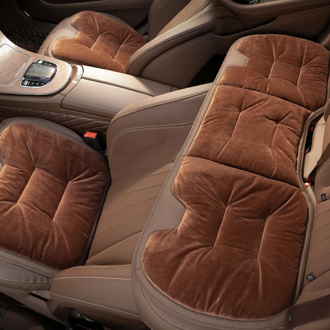 通用型冬季保暖汽车座垫高档法兰绒汽车坐垫舒适亲肤车载座椅套