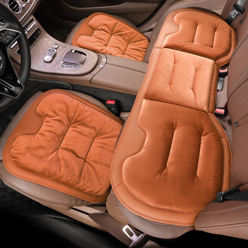 冬季新款汽车座垫法兰绒毛绒坐垫汽车毛绒坐套车载冬季保暖座套垫