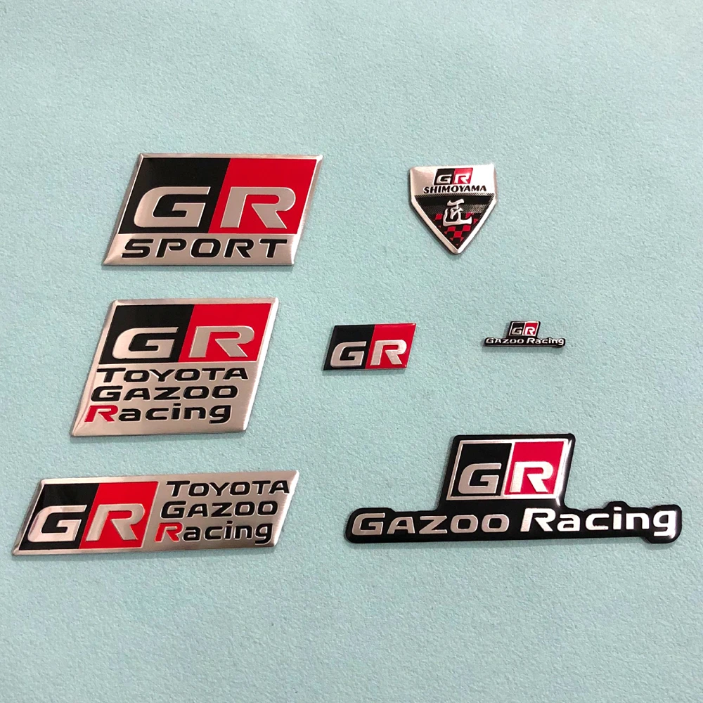 GR车标适用于丰田GAZOO Racing改装金属贴标方向盘贴侧标装饰铝标