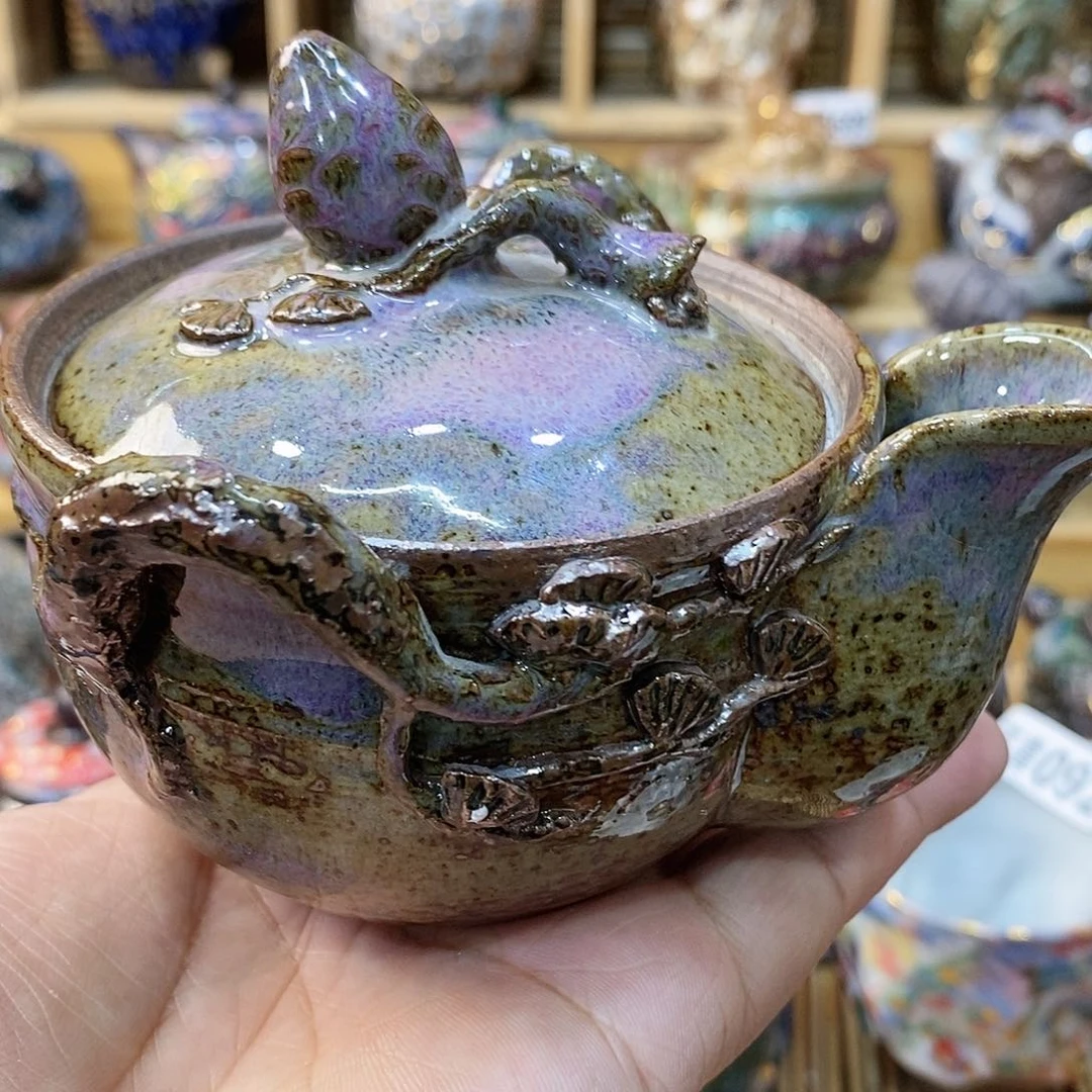 粗陶志野柴烧茶器