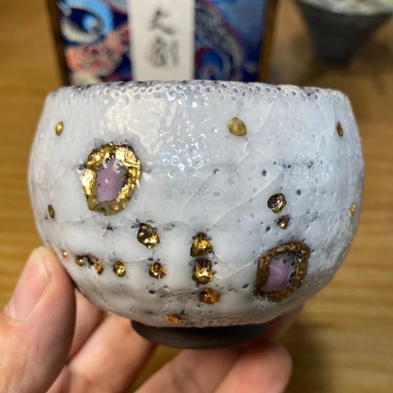 金粉世家手工志野烧主人杯个性单杯功夫茶具家用茶杯大品茗杯礼盒