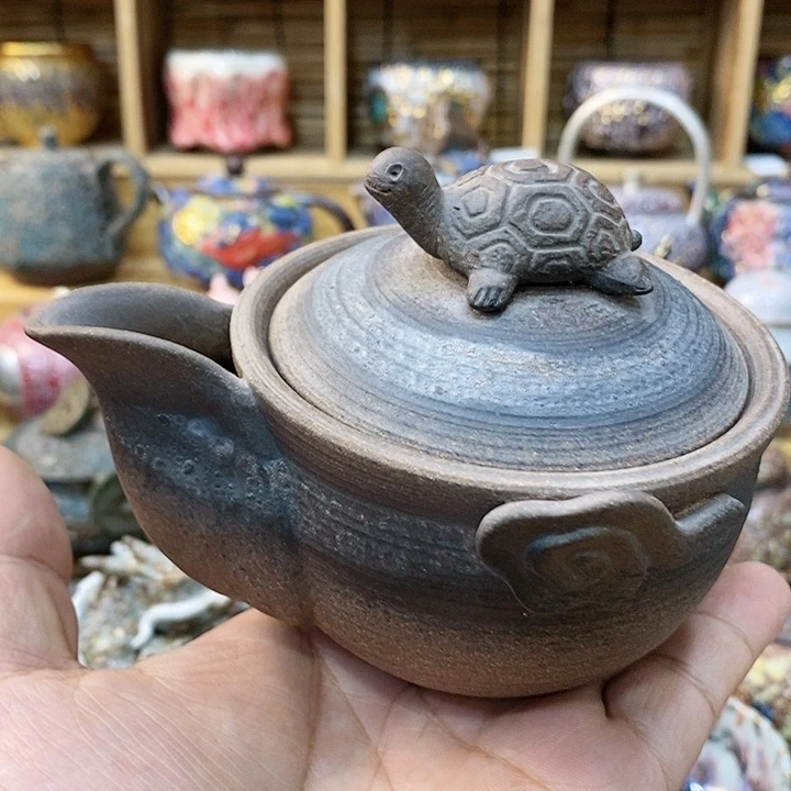 粗陶志野柴烧茶器
