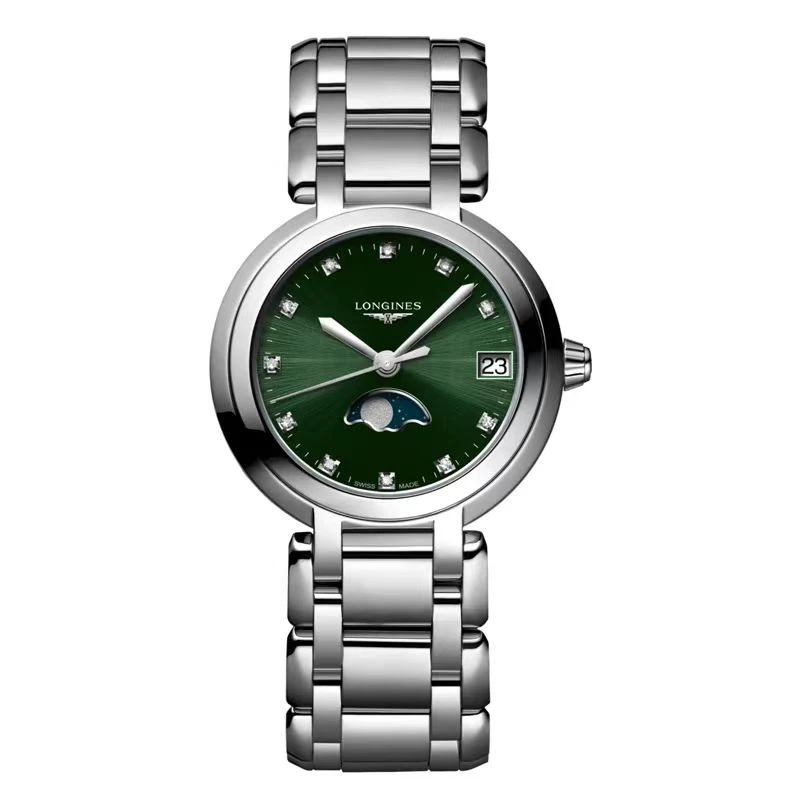 99新 Longines/浪琴 心月/臻耀/女石英绿盘/115/公价12800/30.5MM