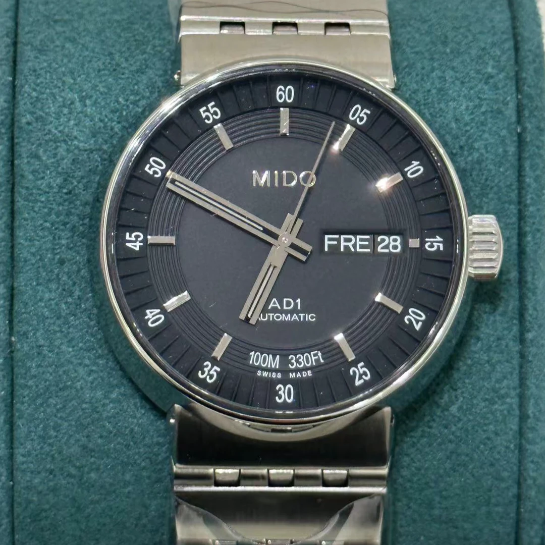 99新 Mido/美度 完美/臻耀/男机械黑盘腕表/M8330/公价7500/38MM