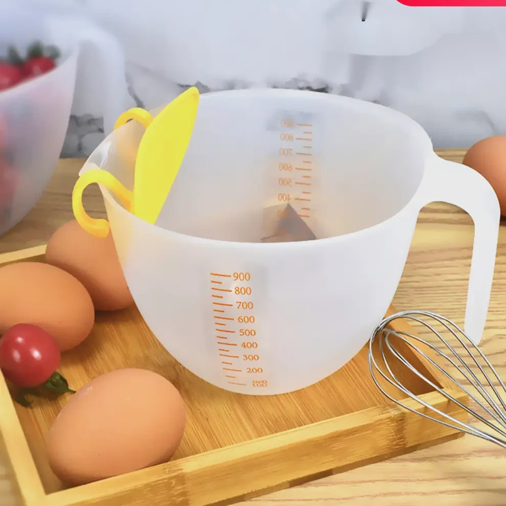 过滤量杯鸡蛋羹过滤网烘焙工具淘米打蛋碗带刻度量杯厨房好物实用
