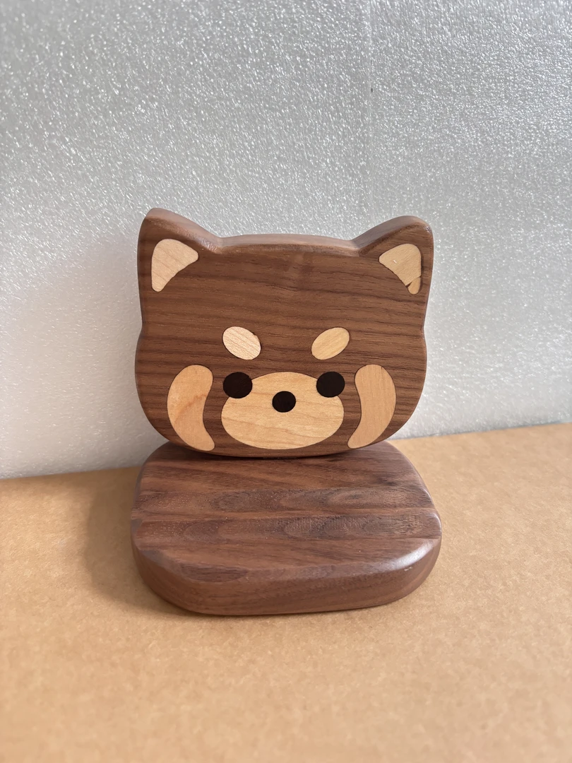 沐沐的房间可爱手工创意小浣熊手机支架摆件