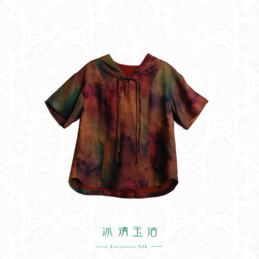 【玉洁定制】“热气球”设计师复古气质夏季国风上衣BQYJ24070016新