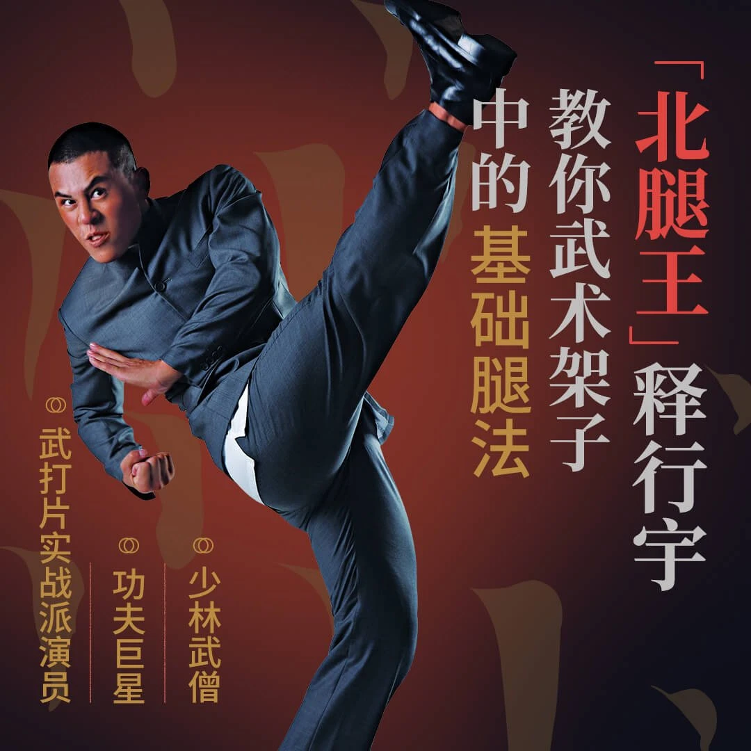 跟“少林武僧释行宇”学少林十二路谭腿，武打明星释行宇教学视频