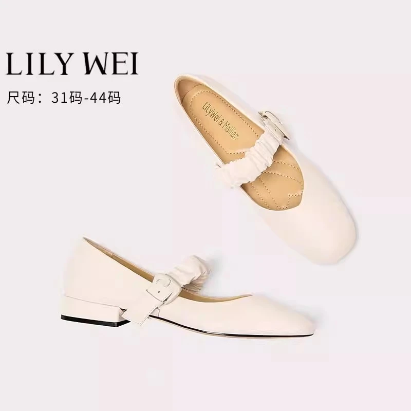 Lily Wei【春烟】春夏新款甜美玛丽珍鞋舒适通勤单鞋小码313233