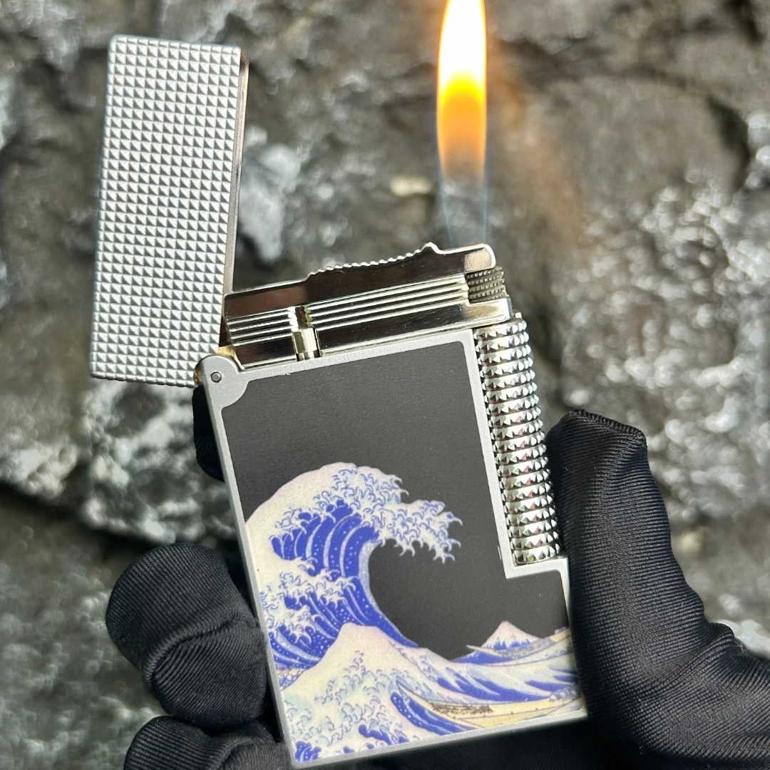 法国S.dubtnt都柏特朗声高档打火机钢音黄铜限量版神奈川冲浪里