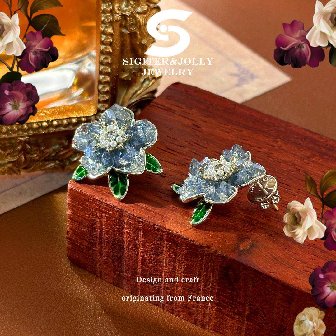 【蓝莲花】法☆Sigiter& Jolly轻奢耳饰D-8252