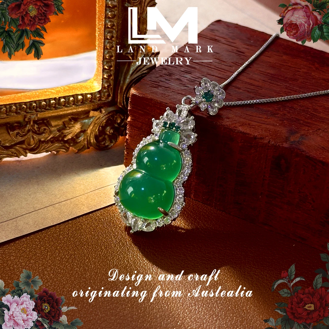 轻奢精致气质百搭豪华镶嵌葫芦吊坠项链Z-5142