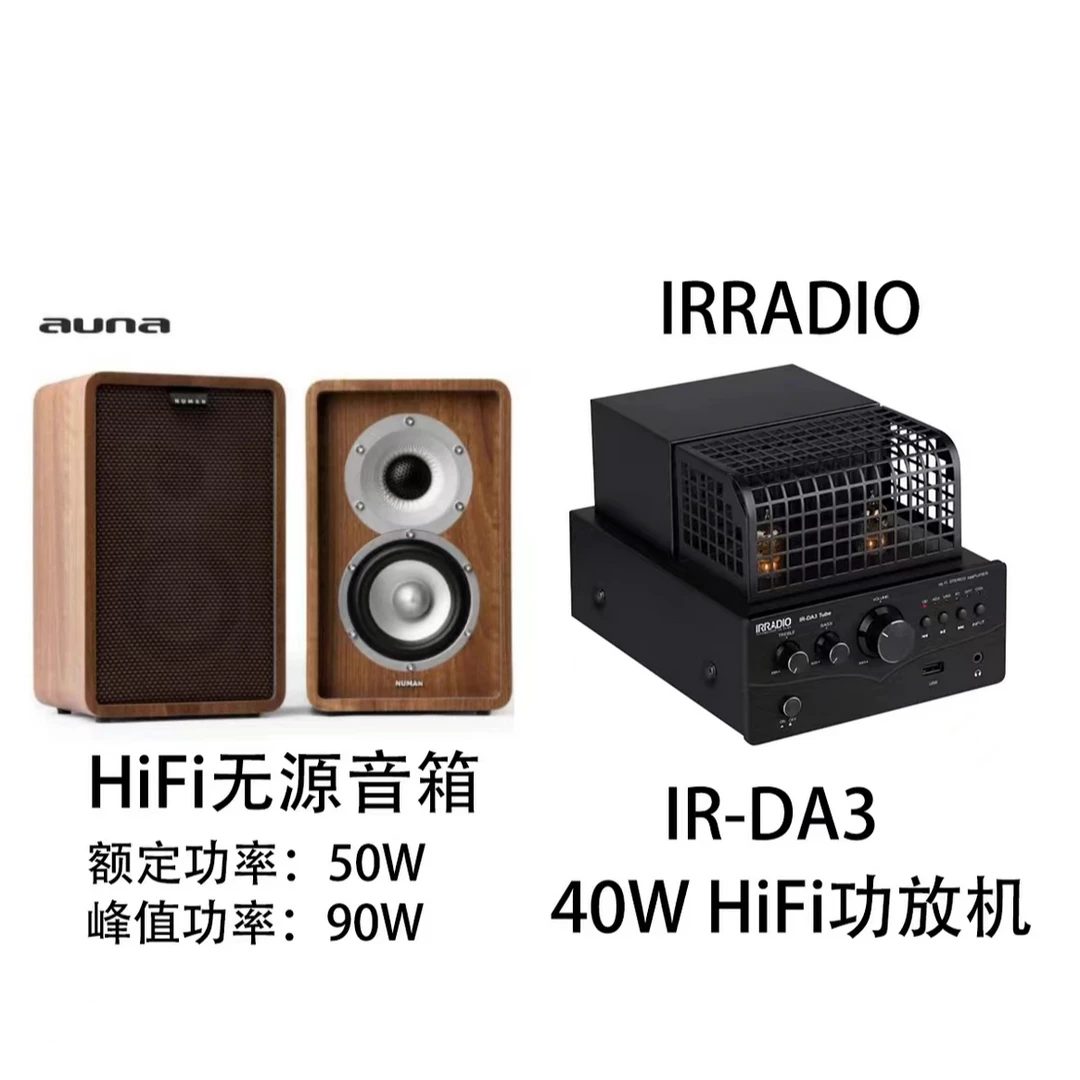 准新品  【金】AUNA无源箱Retrospective1979S和IRRADIO IR-DA3功放