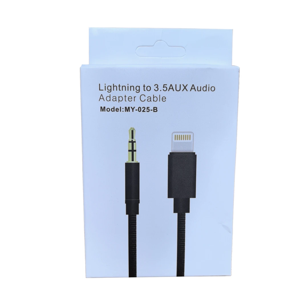 准新品  1米 苹果口Lightning转3.5mm音频口 转换线MY-025-B