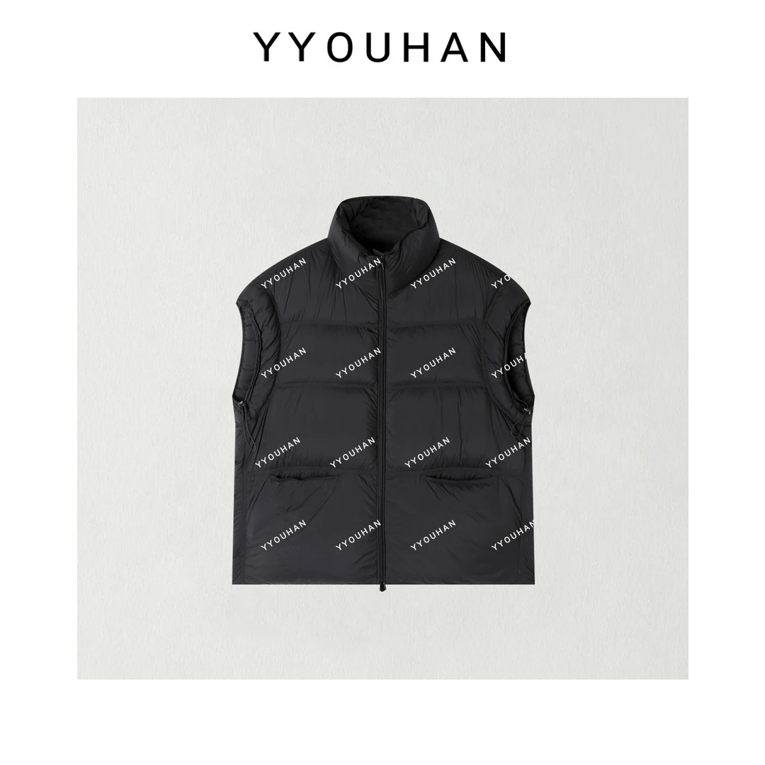 月月不吃鱼 小众设计极简风立领大版羽绒马夹羽绒服 2409B4423