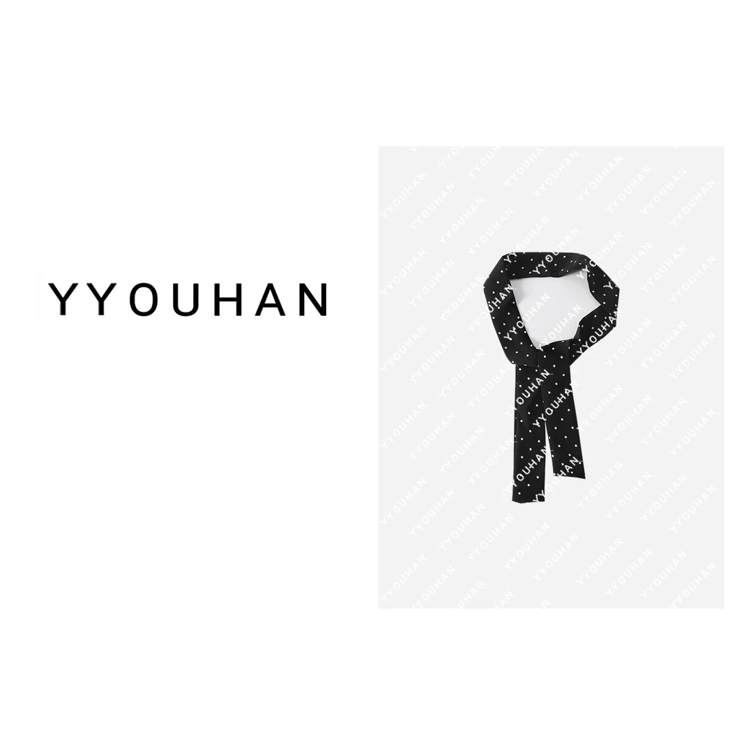 LY/月月不吃鱼 YUEYEU分享 百搭丝质感波点丝巾 2404B1167