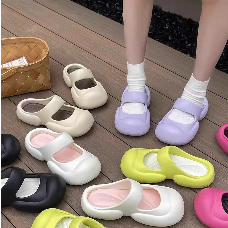 软乎乎厚底女款2024夏季新款外穿防滑包头凉拖鞋