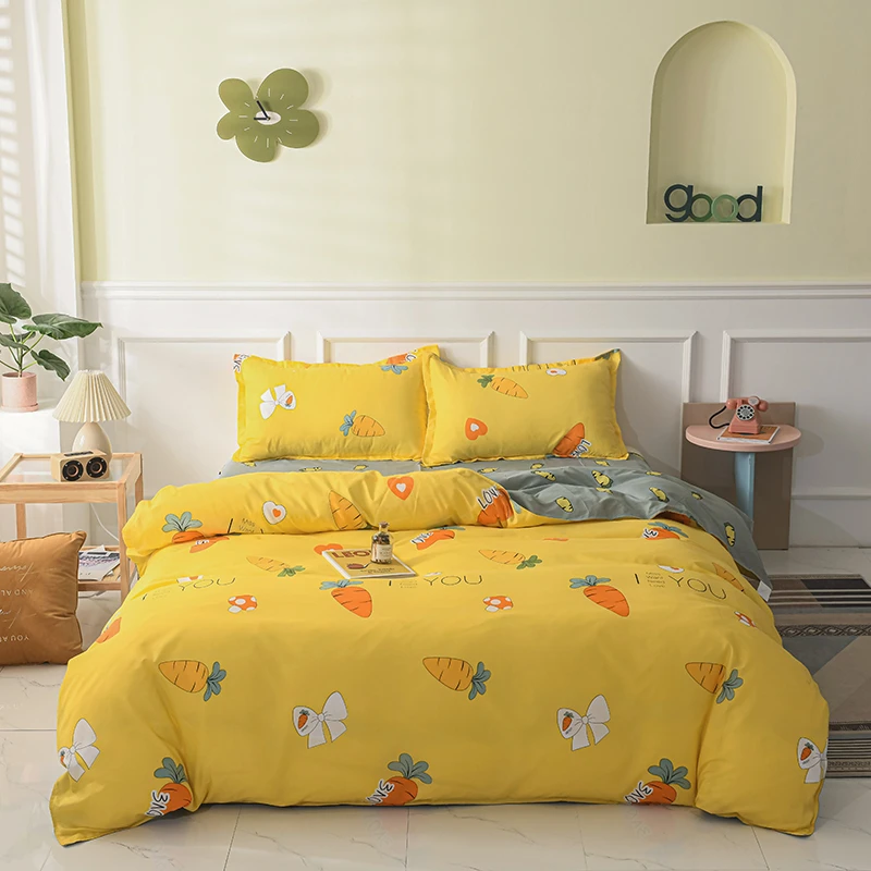 开心萝卜被套单件【180x220】加厚磨毛亲肤学生单人双人四季斜纹