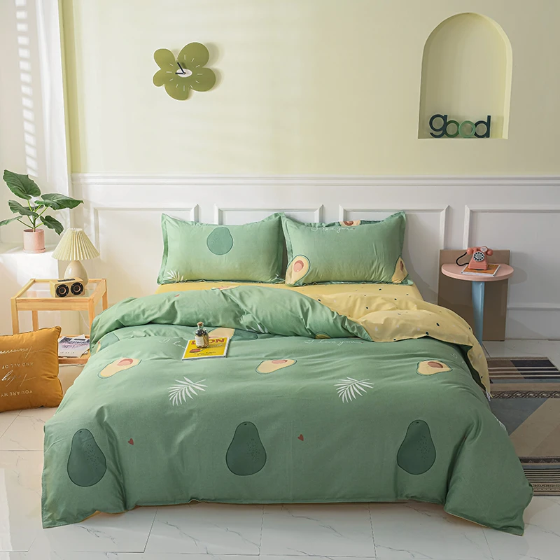 牛油果被套单件【180x200】加厚磨毛亲肤学生单人双人四季用斜纹