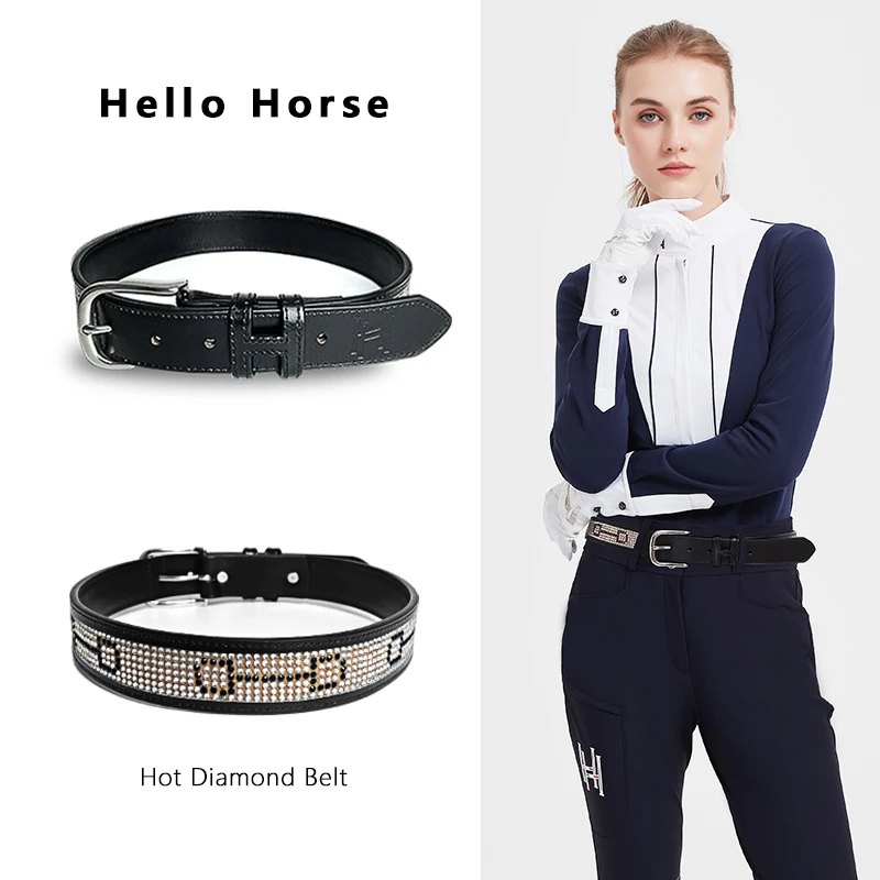 Hello Horse马术腰带骑马腰带骑士装备服装腰带马术服烫钻腰带