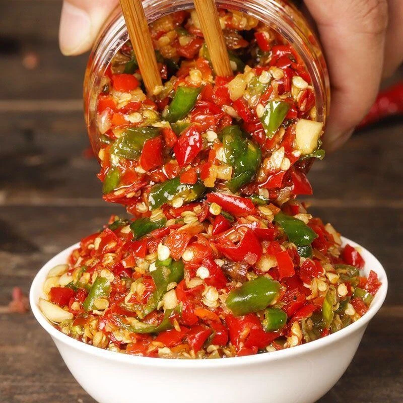 家常青红辣椒酱下饭菜湖南特产蒜蓉辣椒酱特辣香辣开胃神器瓶装