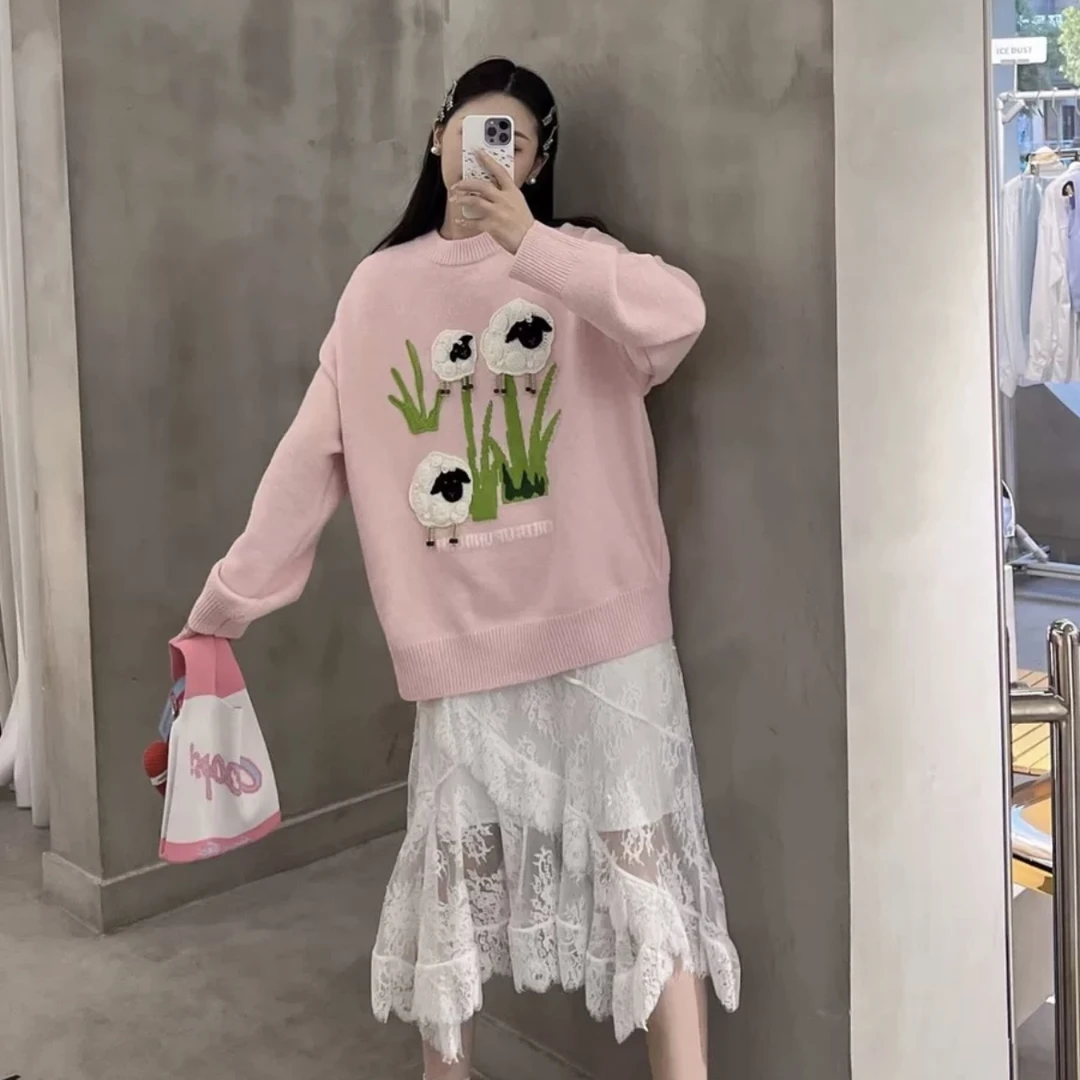 CHEER 24新款三只小绵羊长袖毛衫毛衣上衣