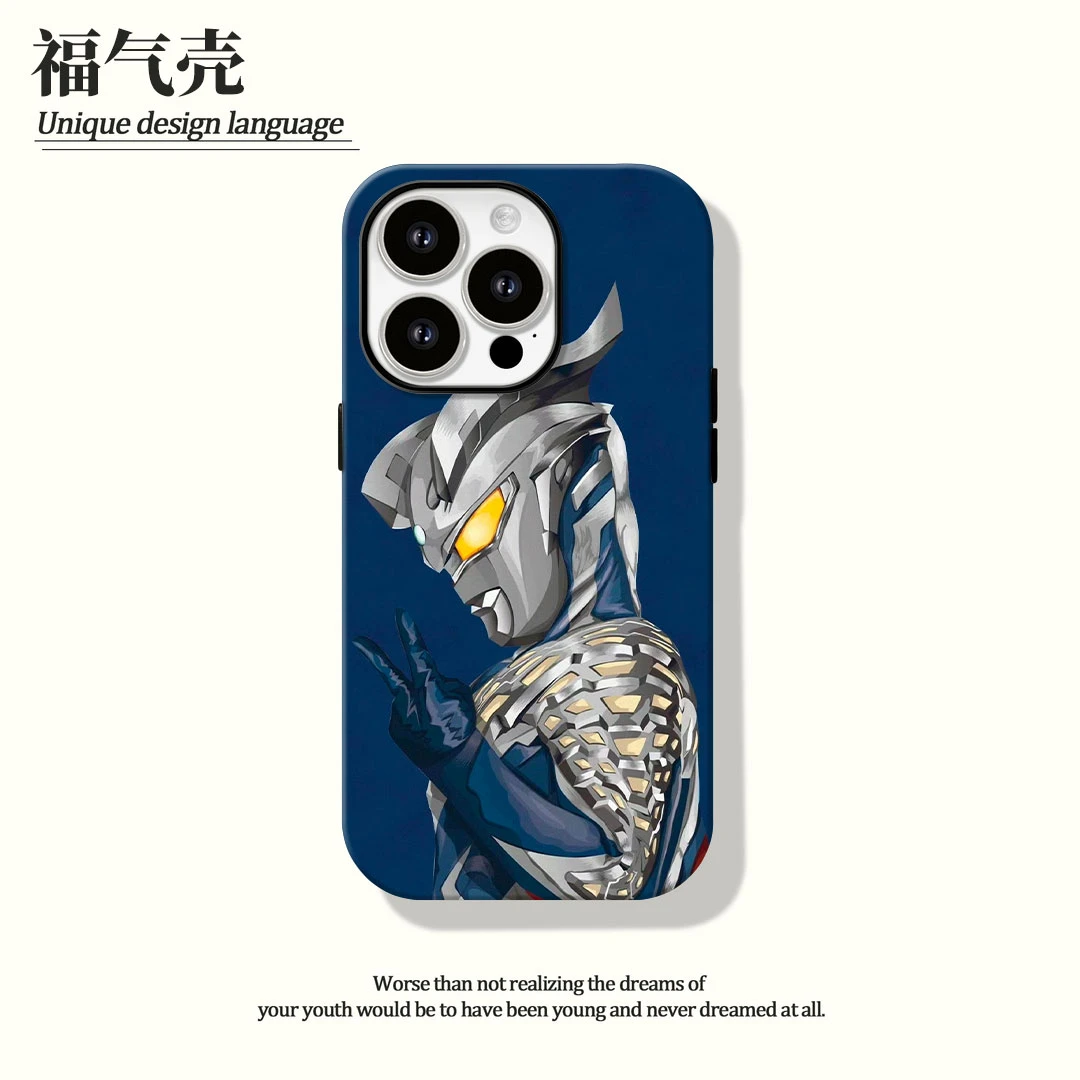 适用苹果16手机壳奥特曼iphone15可爱软壳14/12/13全包趣味卡通