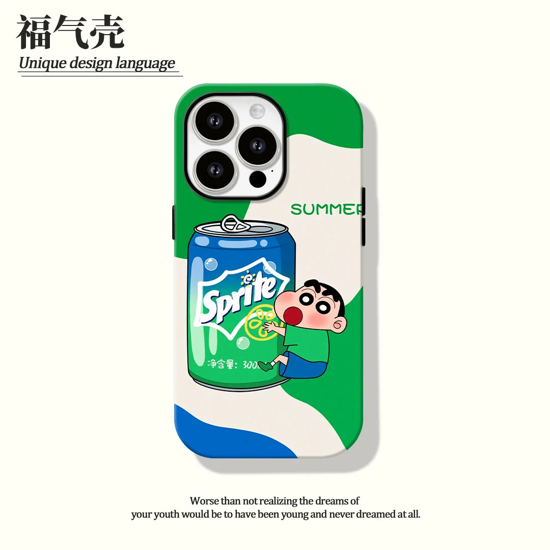 雷碧可爱小新菲林二合一适用苹果16promax华为vivo小米oppo手机壳