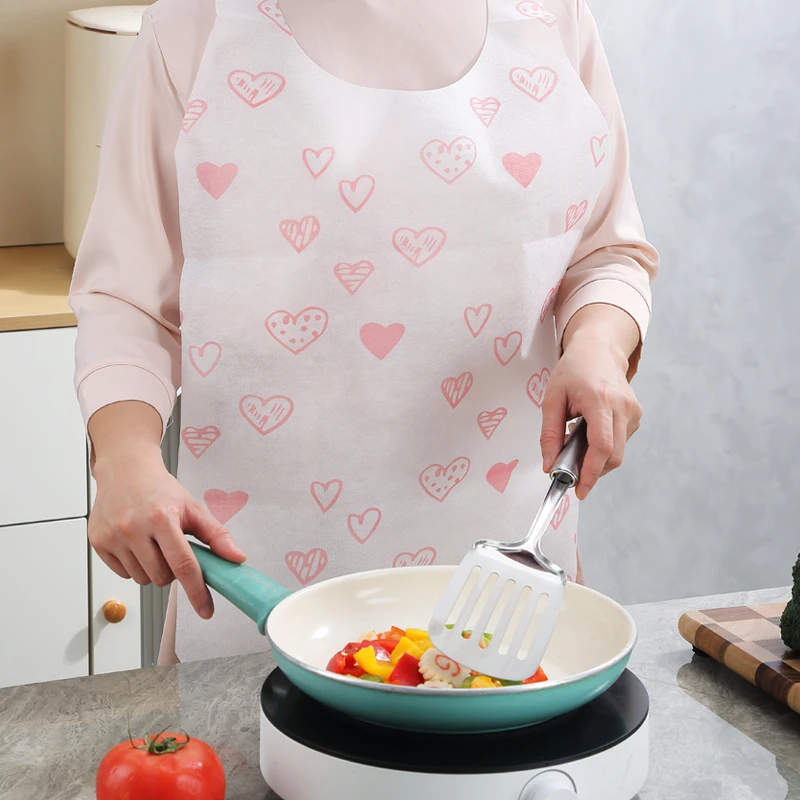 【全国新疆包邮】防水防油无纺布一次性围裙透气火锅防溅聚会家用