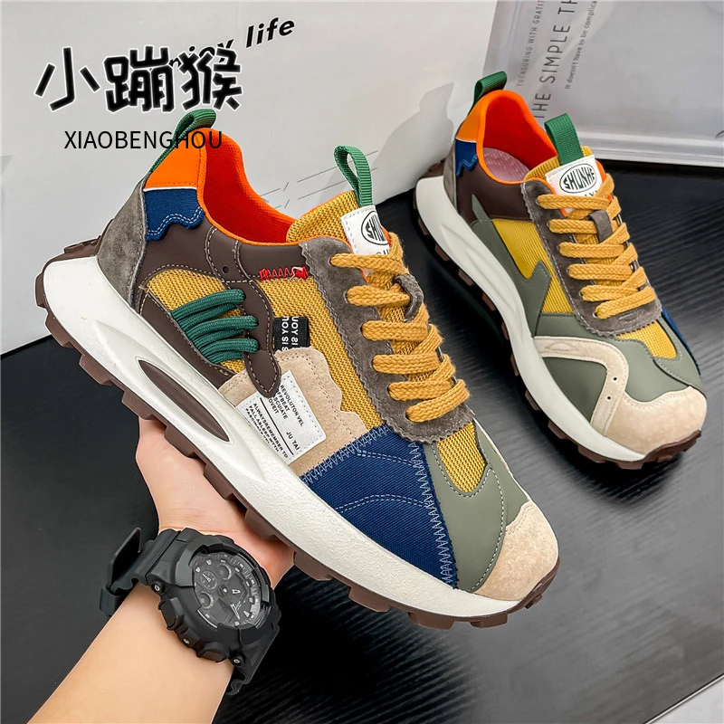 男鞋秋季新款跑步运动阿甘鞋子男款户外百搭时尚男士休闲鞋-AC179