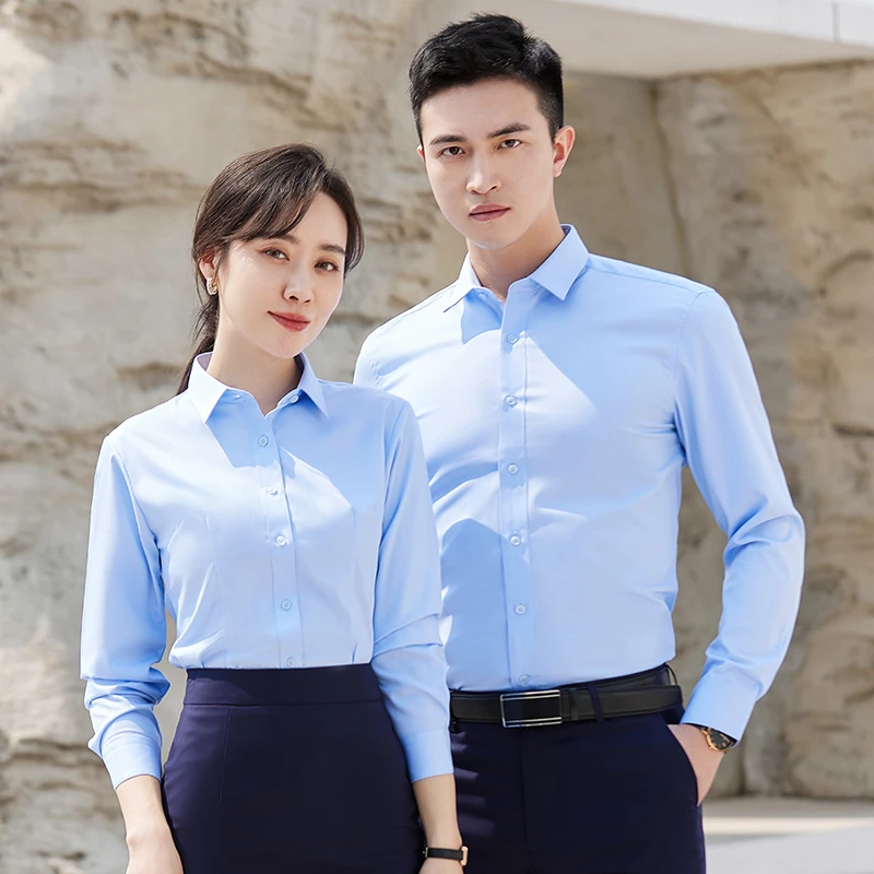 男女士高档长袖上班商务工作服职业装职场通勤女装衬衫衬衣春秋季