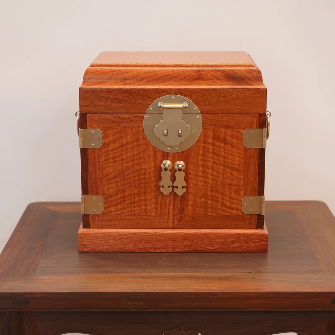 石猴官皮箱明式古风中式收纳盒储藏盒