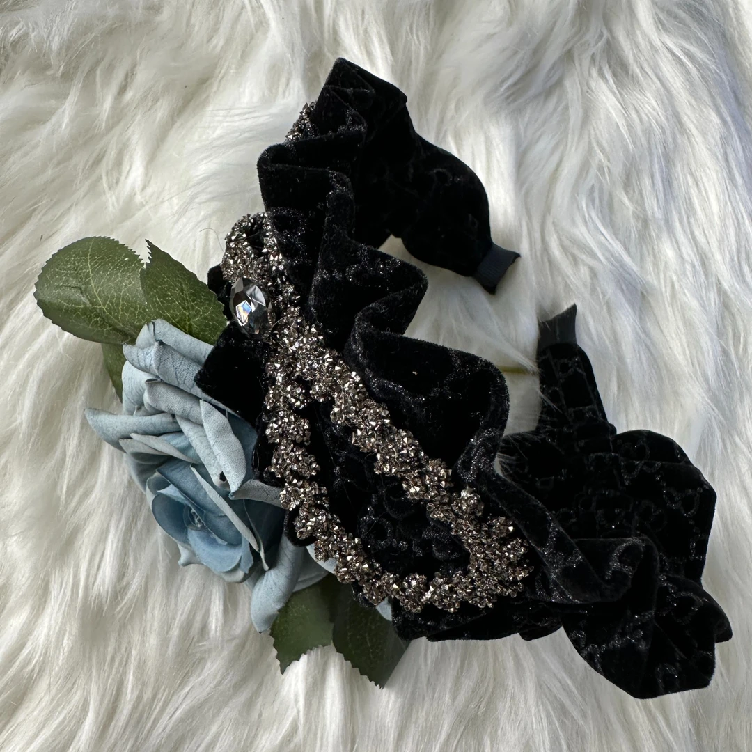 2024新款复古网红发箍秋冬头饰头箍气质百搭黑色丝绒宽边