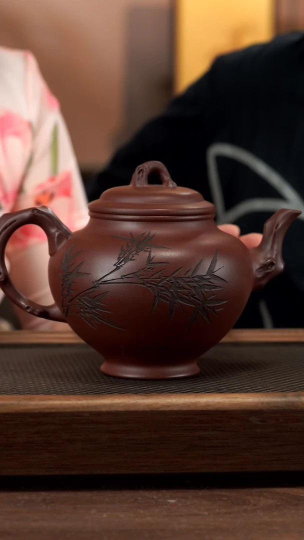 【闪购商品】紫砂茶壶底槽青报春1000CC