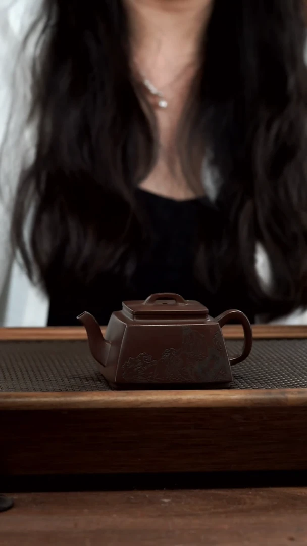 【闪购商品】紫砂茶壶80年代一厂老紫泥四方175CC