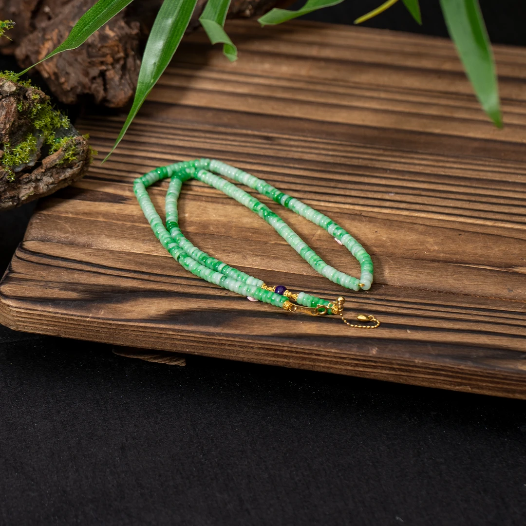 翡翠DIY项链/4mm+-/多样性发/P647/18/孤