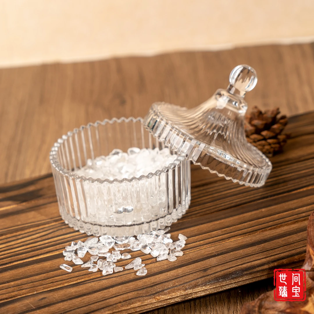 【美祈补贴】消磁专享白水晶200克碎碎石配罐子/多样性/B972