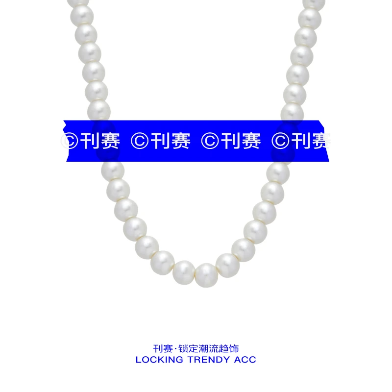 刊赛 合金仿珍珠项链 KANSAI法式慵懒风项链高级感锁骨链毛衣颈链